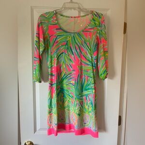 Lilly Pulitzer 3/4 Sleeve Scoop Neck Dress XS